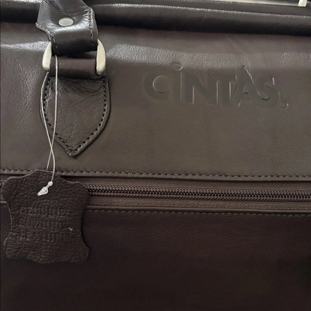 Cintas Brown Large Cowhide Leather Men’s Duffle Travel Weekend Bag Leather Bag‎